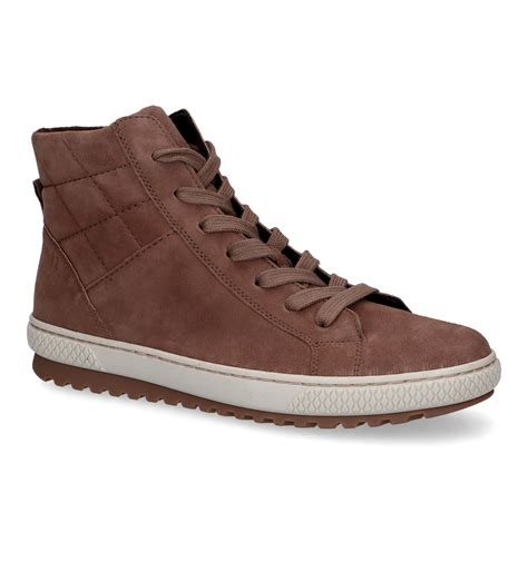 bruine hoge sneakers dames